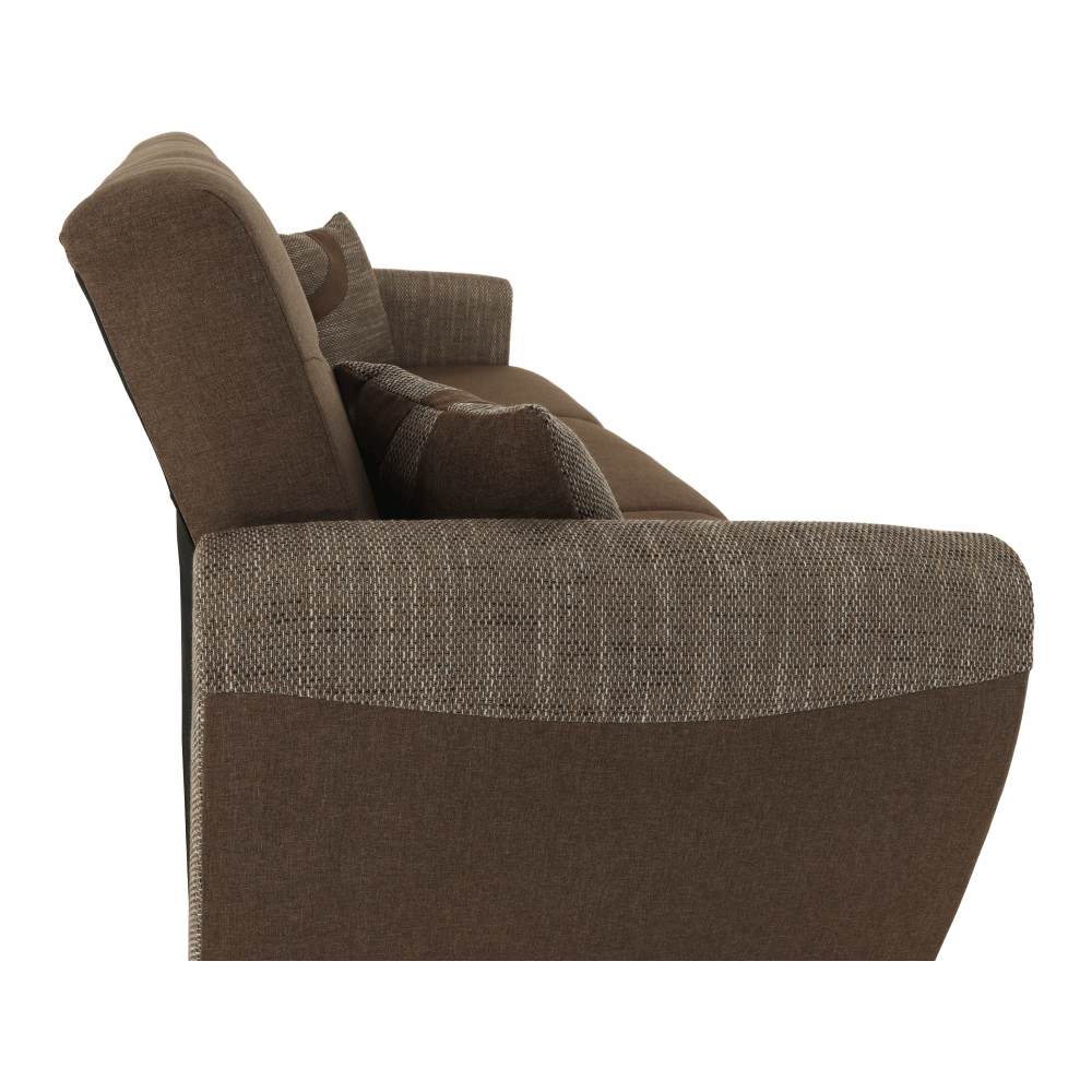 Canapea trei locuri, extensibilă, maro, MILO 3 locuri