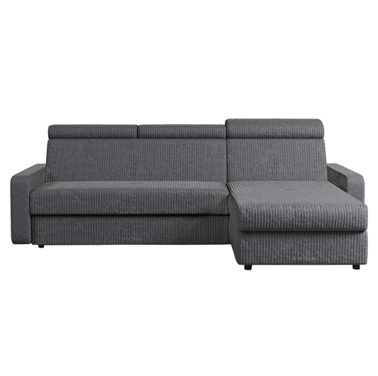 Set canapea de colţ, gri, pe dreapta, MORA ROH