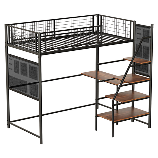 Pat înălţat cu barieră, 90x200, alb, NIVEN