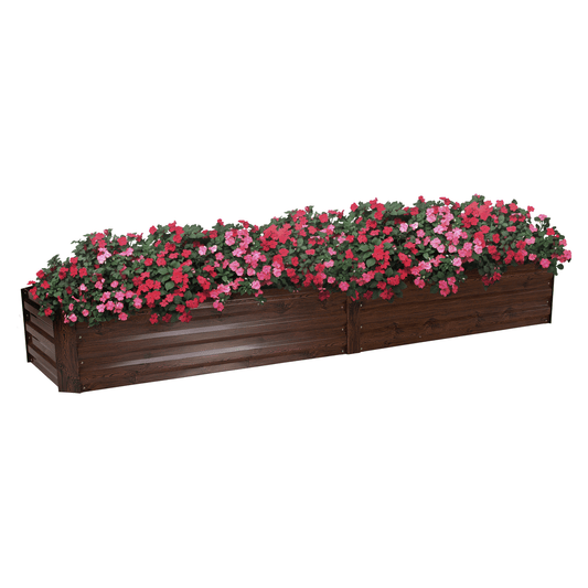 Strat înălţat de grădină, maro, oţel, NONKY TIP 6