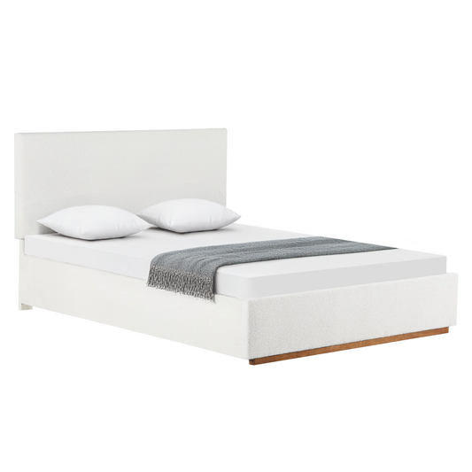 Pat cu somieră si spaţiu de depozitare 180x200, alb, NUVOLA