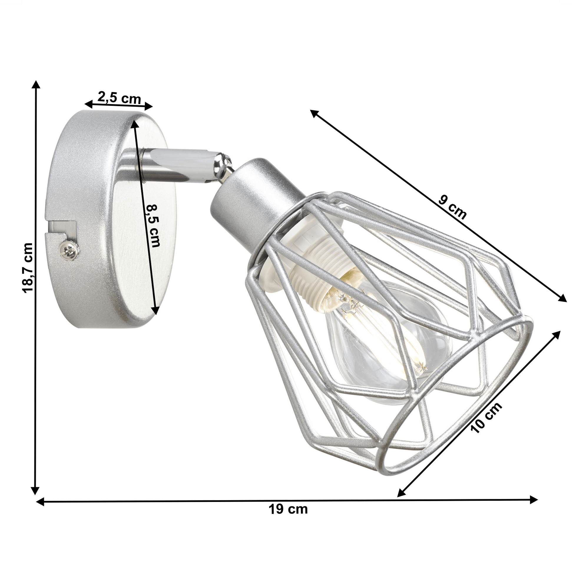 Aplică, argintiu/ metal, OKIRA TIP 2