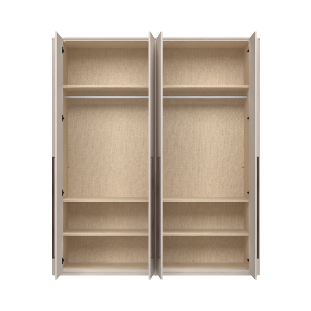 RONDO Dulap 4 usi cu iluminare interioara P4R/RO, 198 x 56 x 225 cm