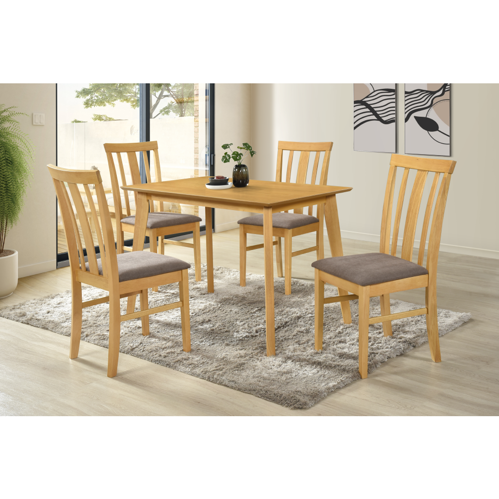 Set sufragerie 1+4, stejar sonoma deschis/maro închis, ROIS SET