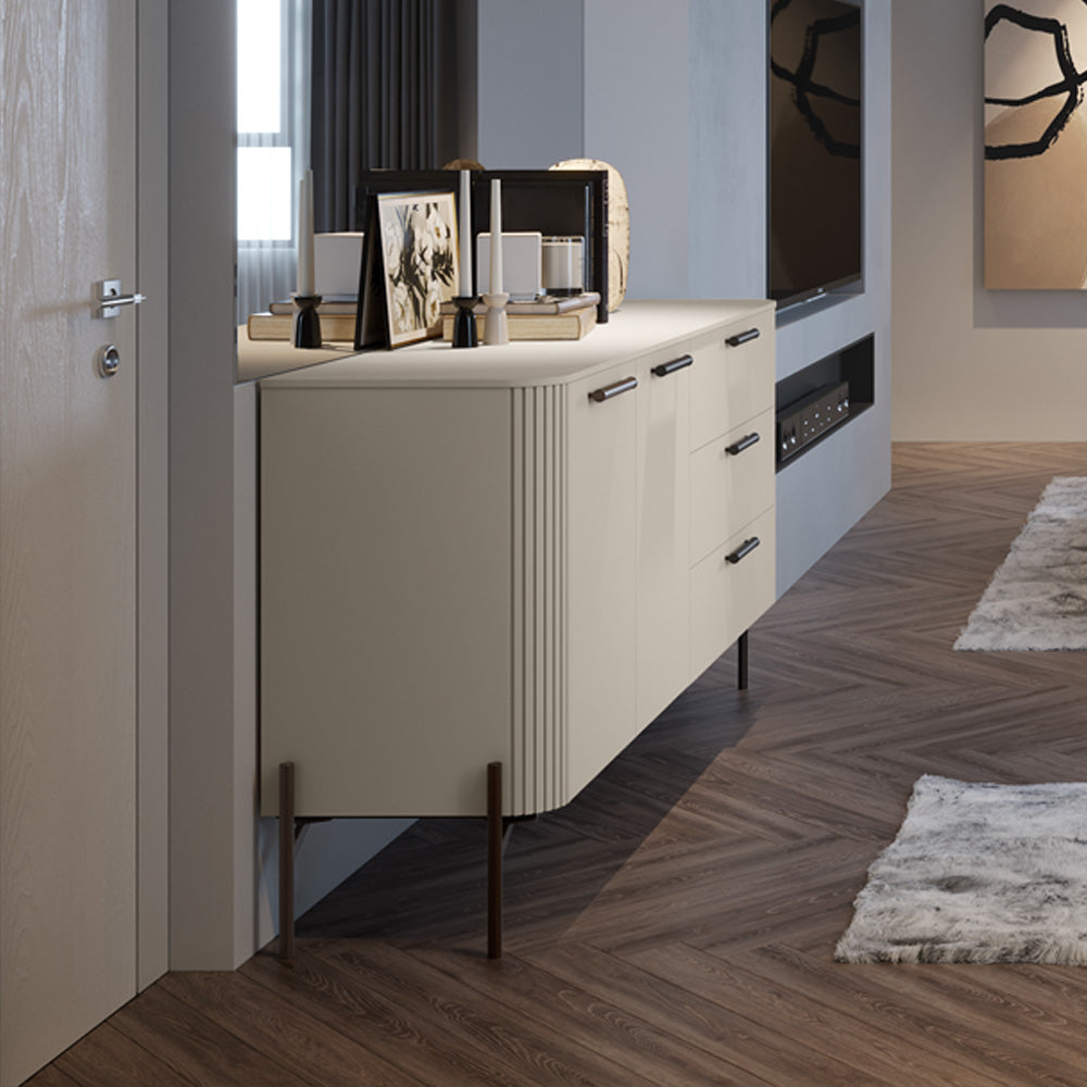 RONDO Comoda 2 usi 3 sertare K23/RO, 180 x 46 x 91 cm