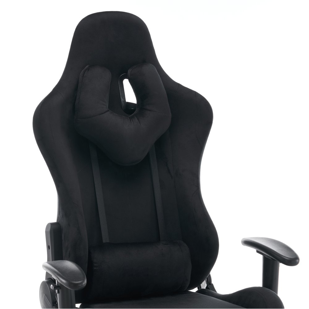 Scaun de birou/gaming, negru, ţesătură Velvet, SALOP