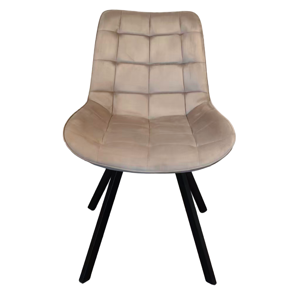 Scaun de luat masa, ţesătură Velvet gri-maro Taupe/negru, SAMIRA