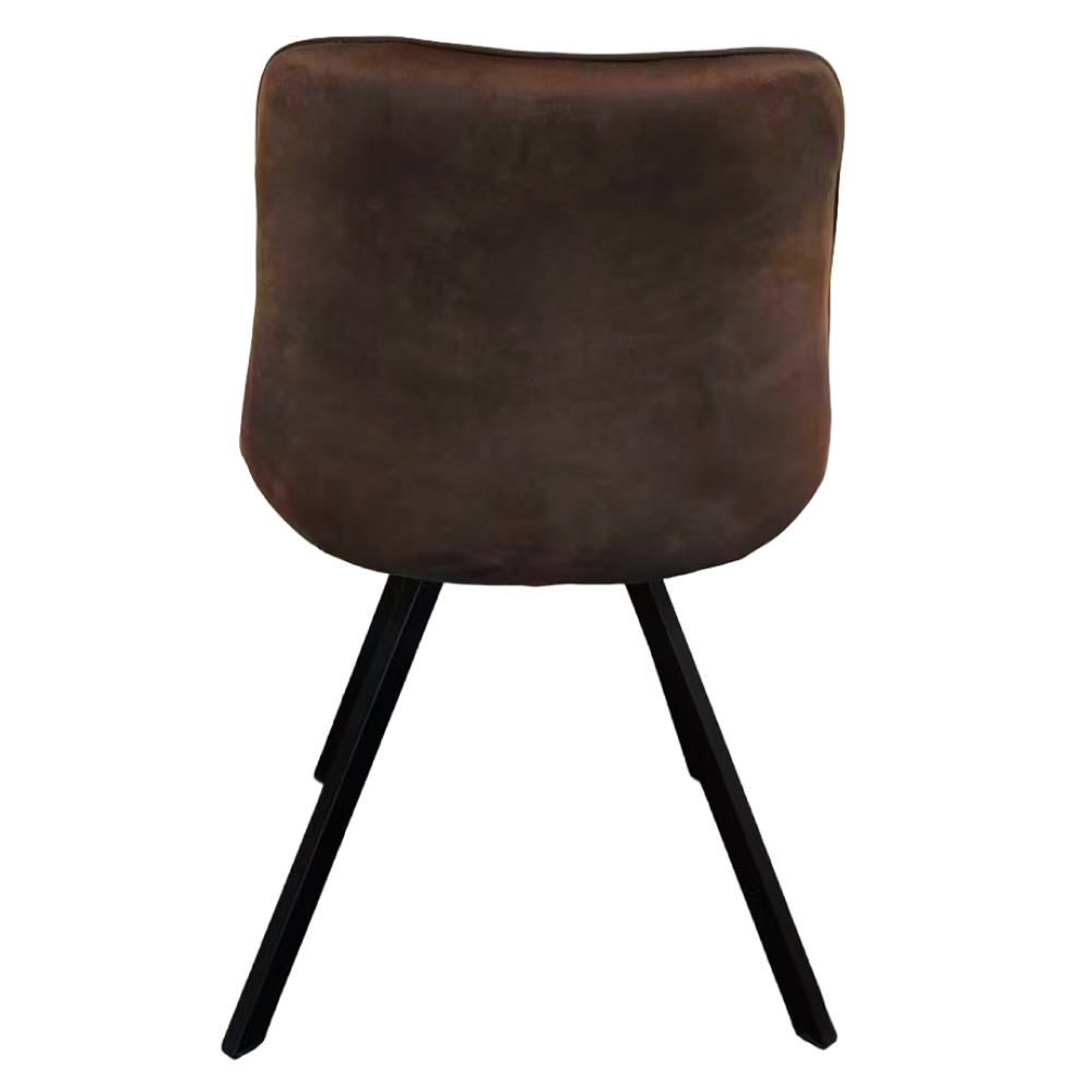 Scaun de sufragerie, ţesătură Velvet maro închis/negru, SAMIRA