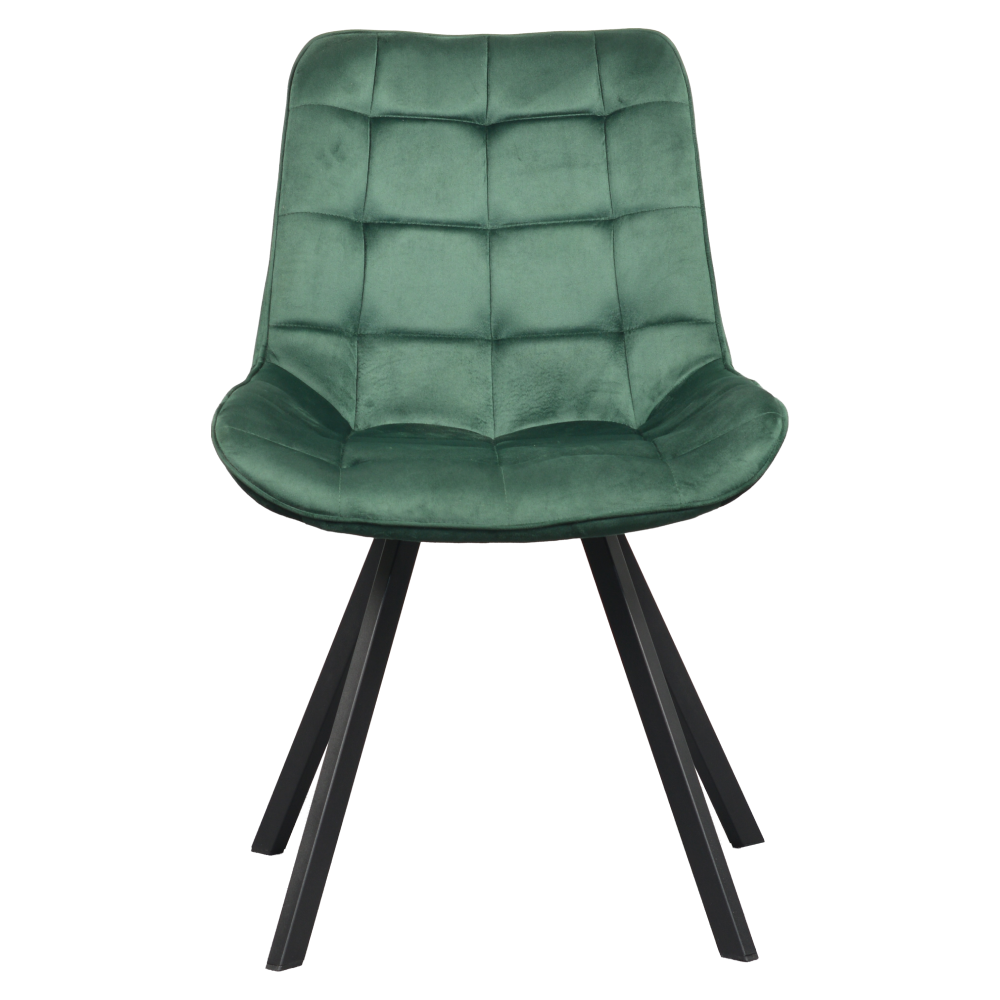 Scaun de luat masa, ţesătură Velvet verde închis/negru, SAMIRA