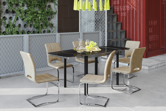 Masă Star și 6 scaune Shape - Gallery Image 1