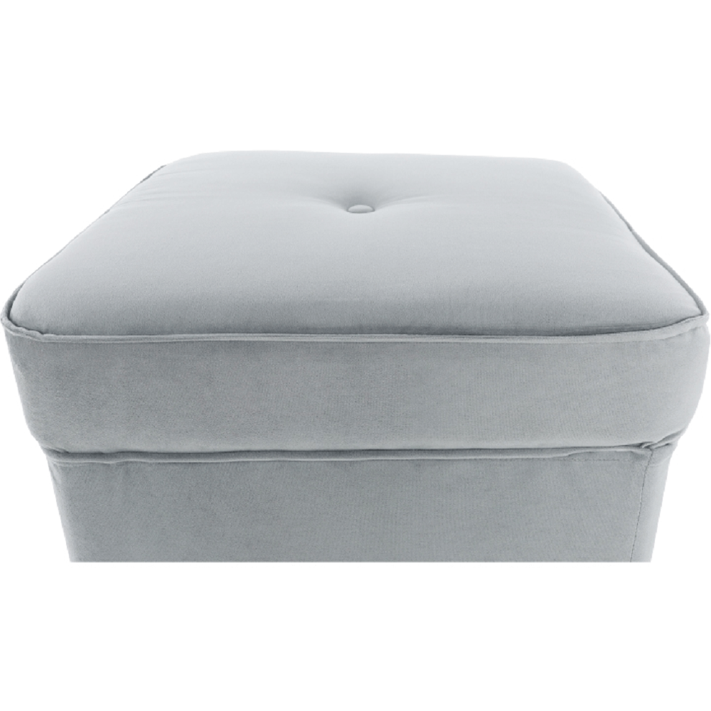 Taburet modern, gri deschis/alb, RUFINO 3 NEW