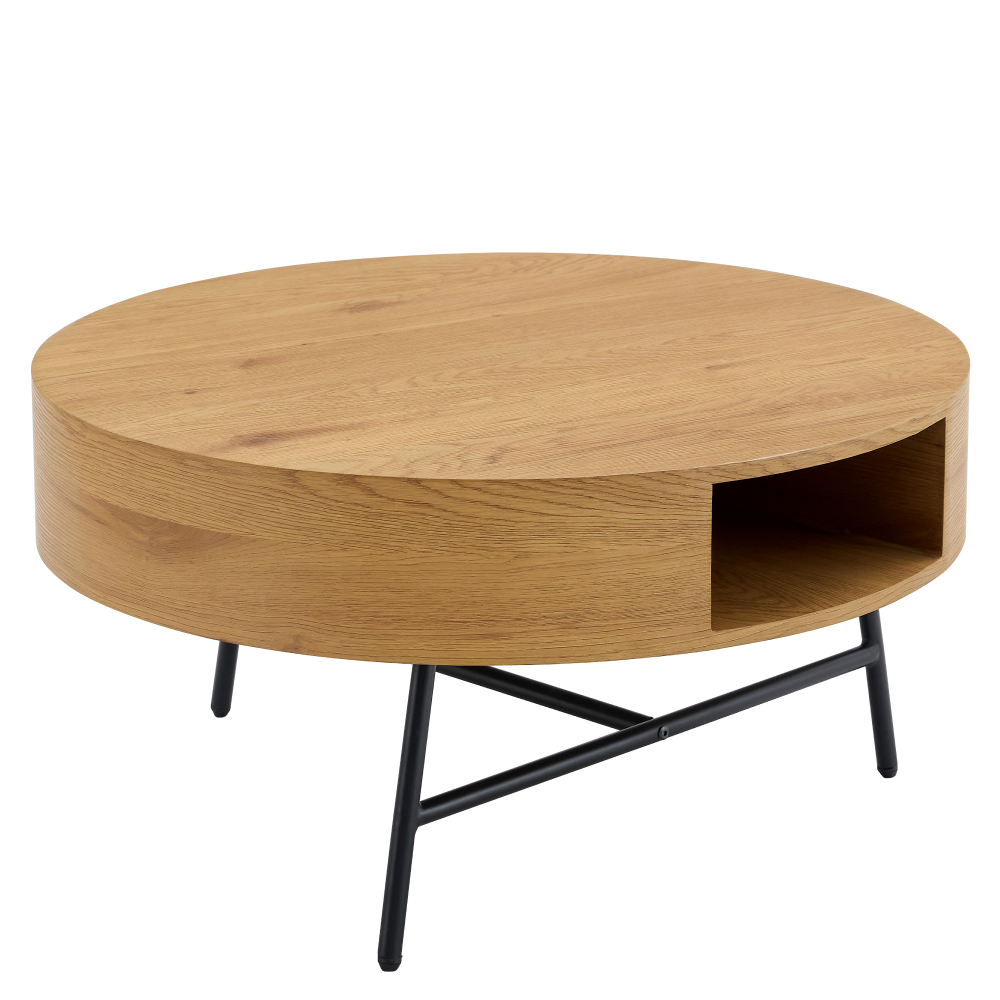 Măsuţă de cafea, stejar/negru, TARMON