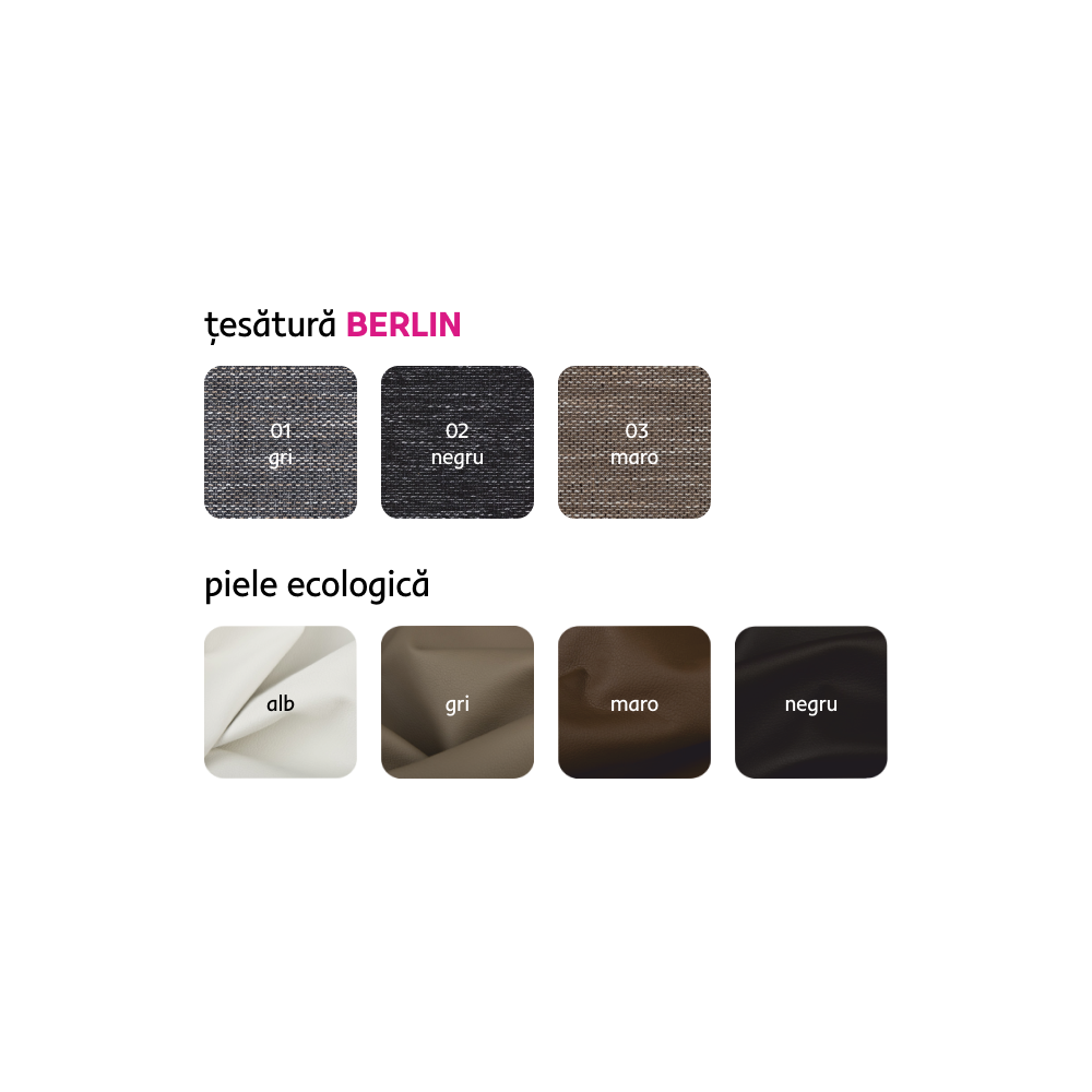 Set canapea universal, piele ecologică negru/melir gri, TOLITA U UNI
