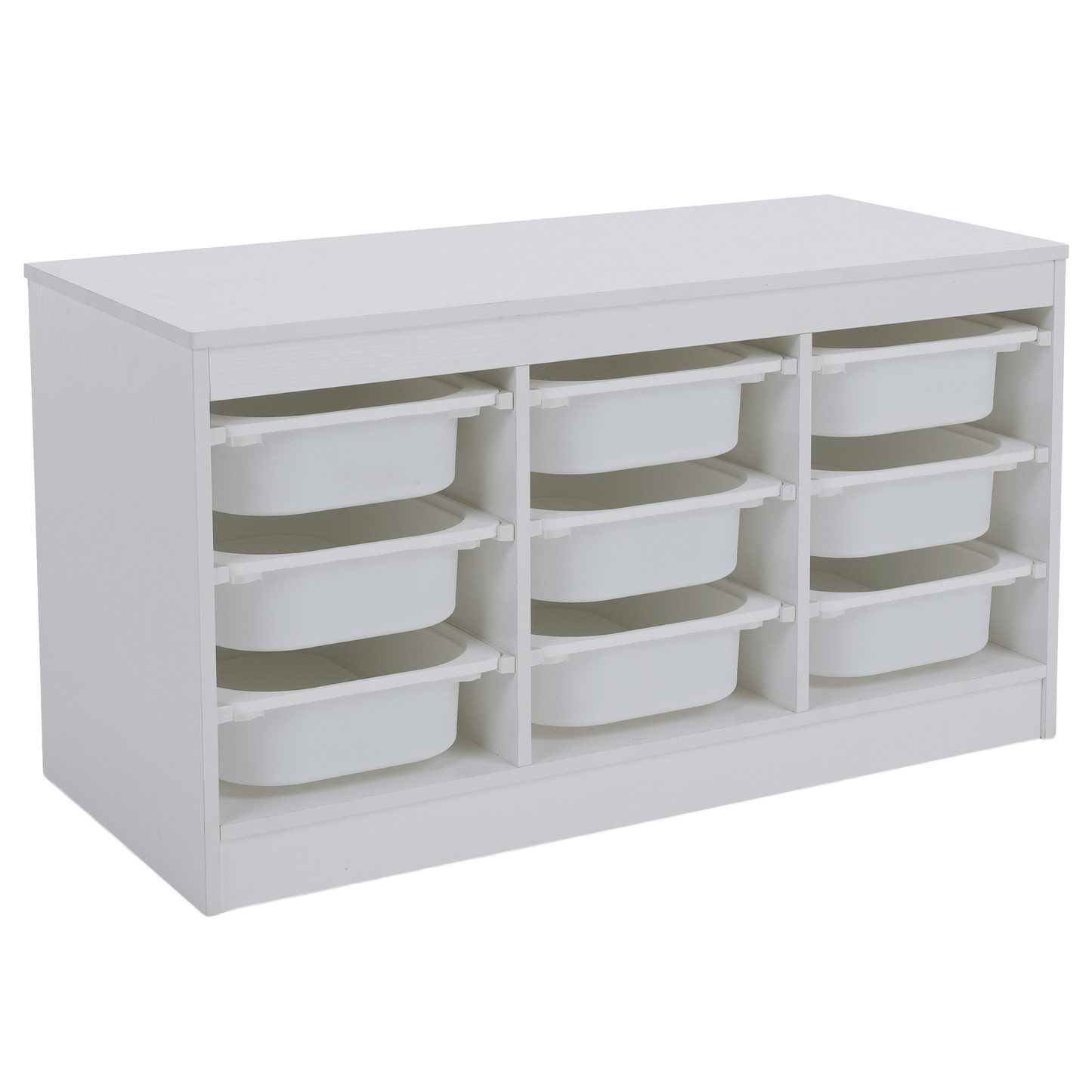 Organizator cu cutii de depozitare, alb, TRIMAL