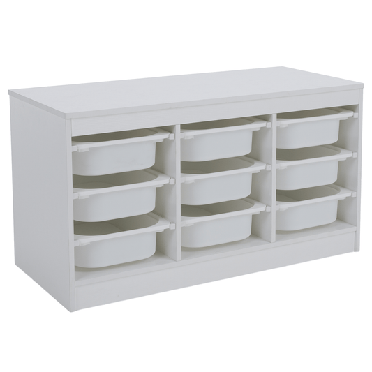 Organizator cu cutii de depozitare, alb, TRIMAL