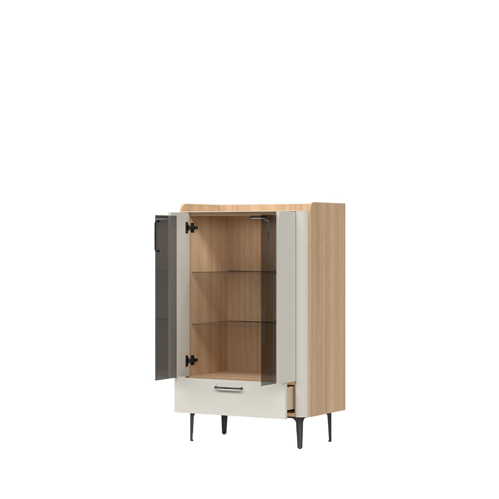 AIR Vitrina medie V82/ 2KS1F/ AI, 82 x 47 x 132 cm