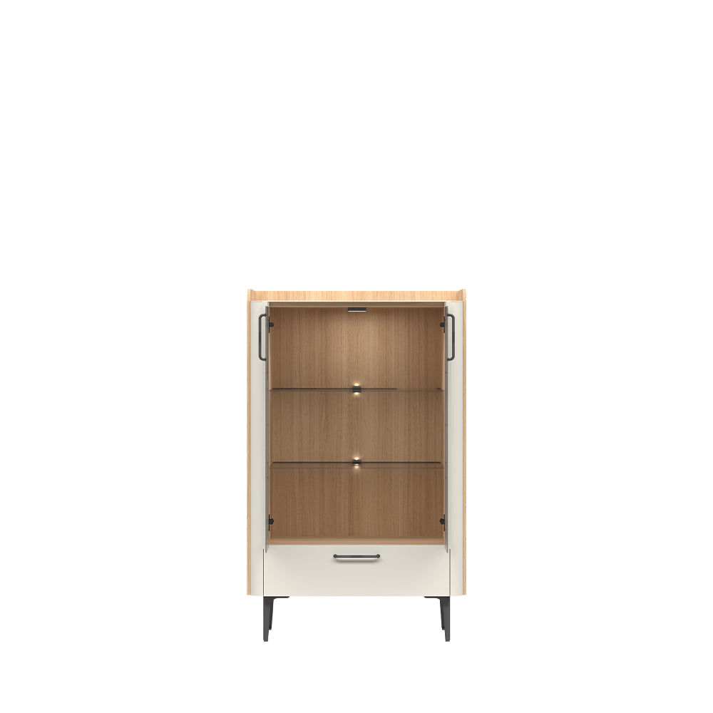 AIR Vitrina medie V82/ 2KS1F/ AI, 82 x 47 x 132 cm