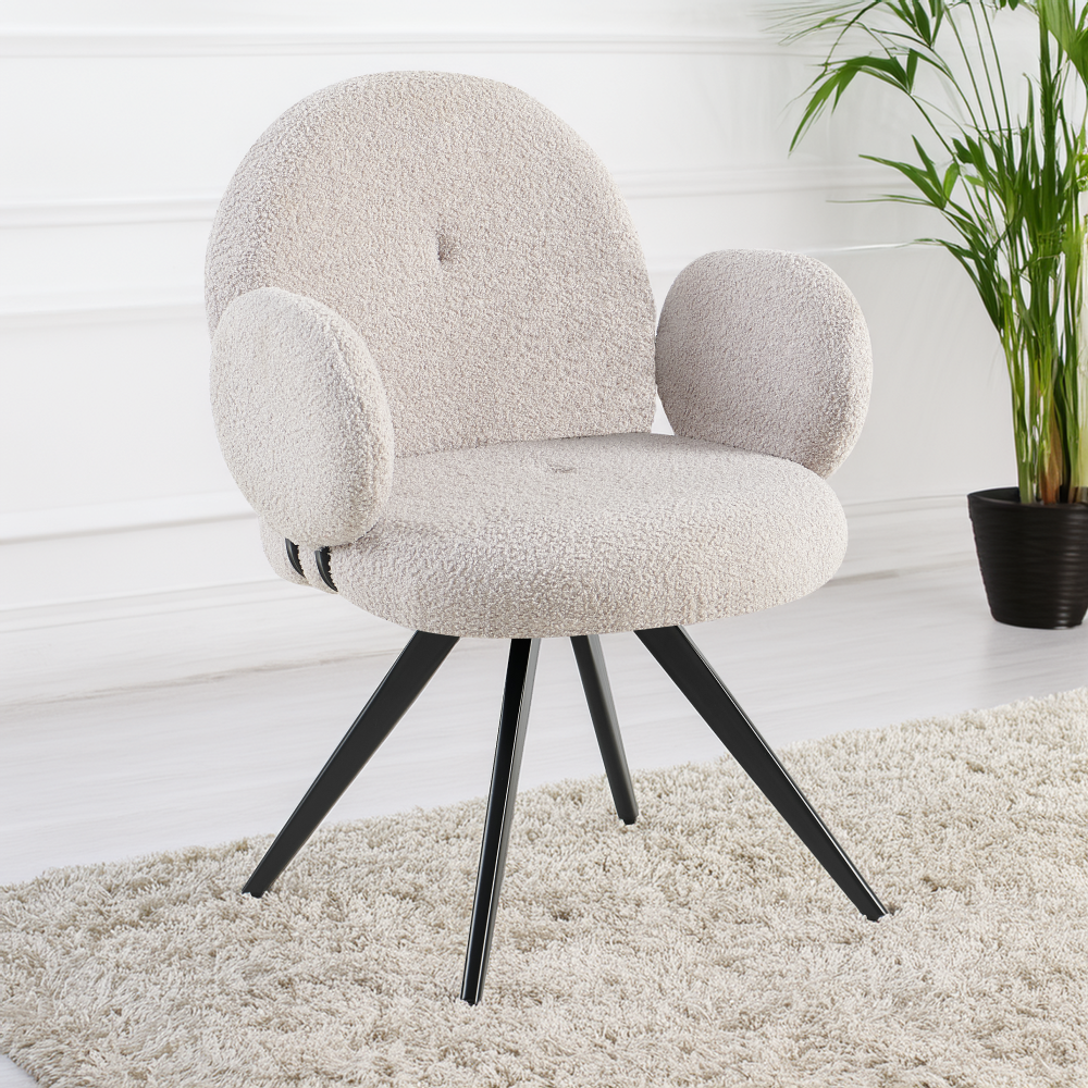 Scaun pivotant, gri deschis/negru, VASALA