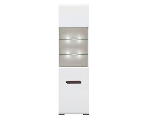 Vitrină cu o ușă AZTECA, REG1W1D/21/6 cu iluminare LED