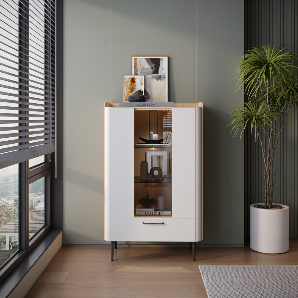 AIR Vitrina medie V82/ 2KS1F/ AI, 82 x 47 x 132 cm