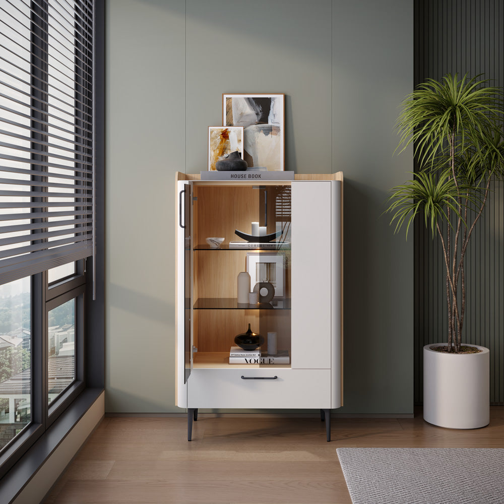 AIR Vitrina medie V82/ 2KS1F/ AI, 82 x 47 x 132 cm