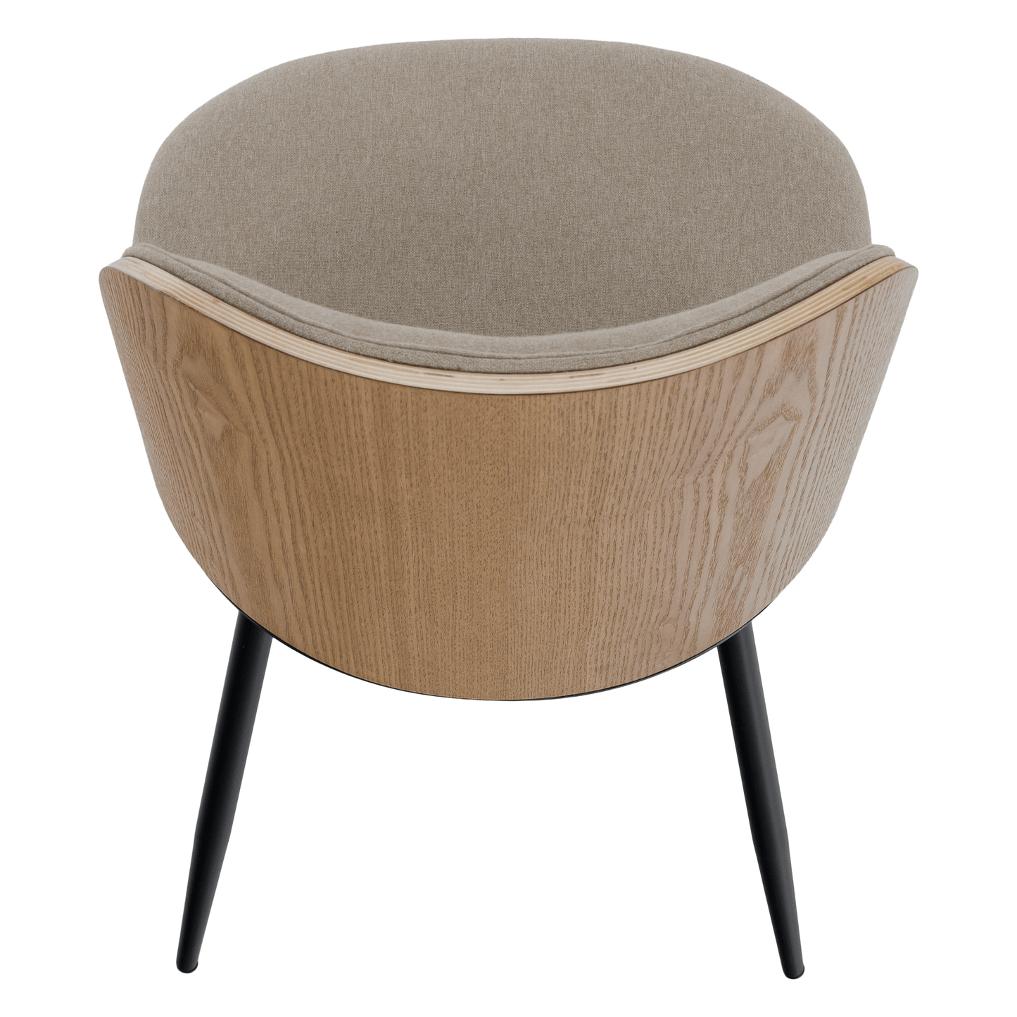 Scaun de sufragerie, bej-maroniu/lemn natural/negru, VUDIA