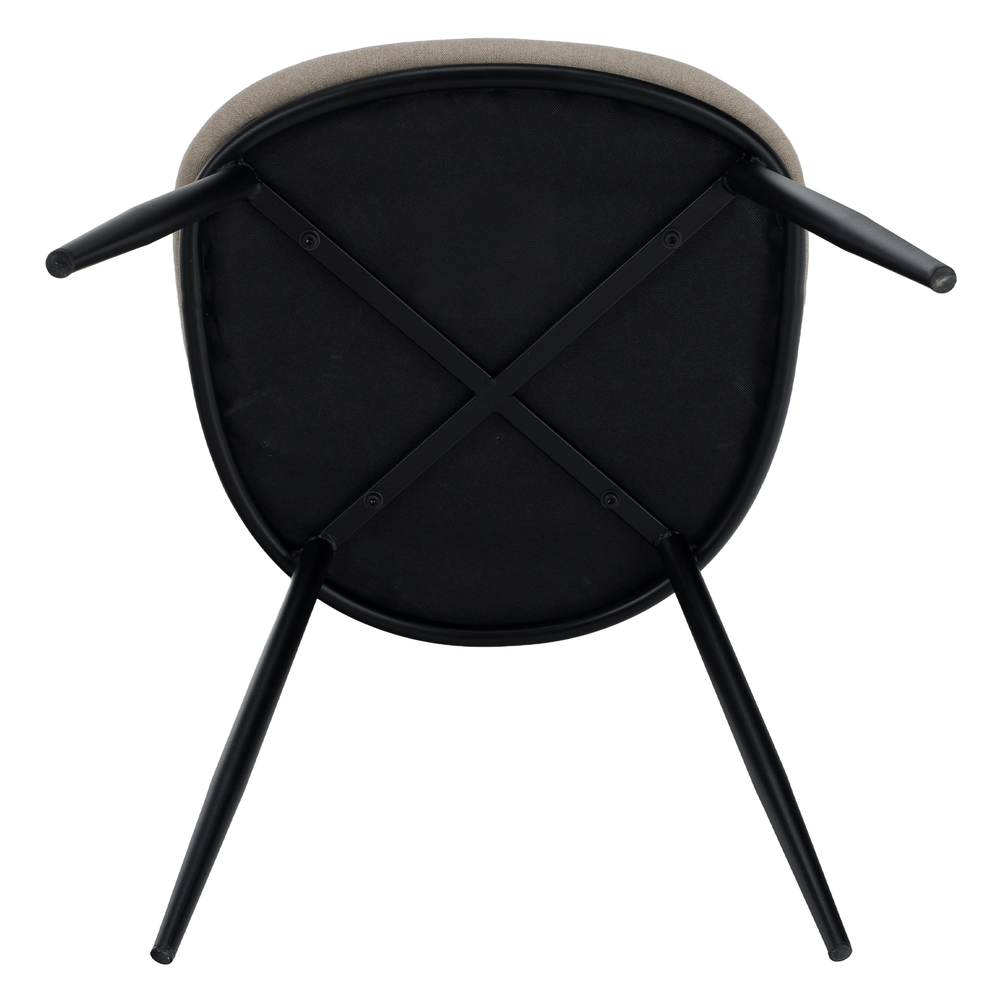 Scaun de sufragerie, bej-maroniu/lemn natural/negru, VUDIA