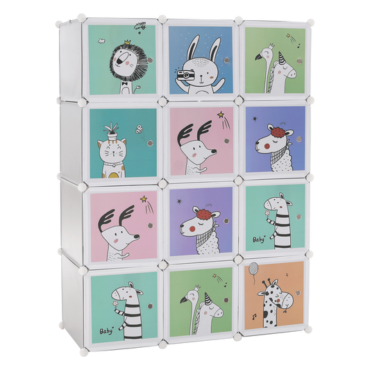 Dulap modular pentru copii, gri / model pentru copii, HAKON