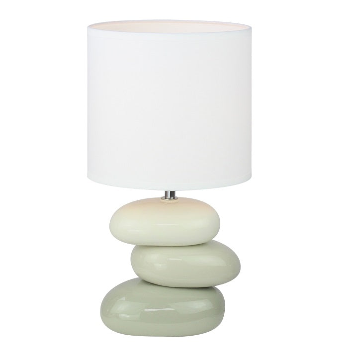 Lampă ceramică de masă, alb/gri, QENNY TYP 4 AT16275