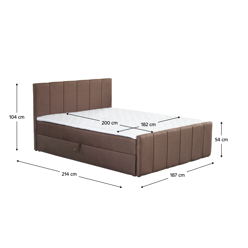 Pat boxspring, 180x200, maro, STAR