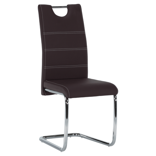Scaun dining, maro/cusături deschise, ABIRA NEW