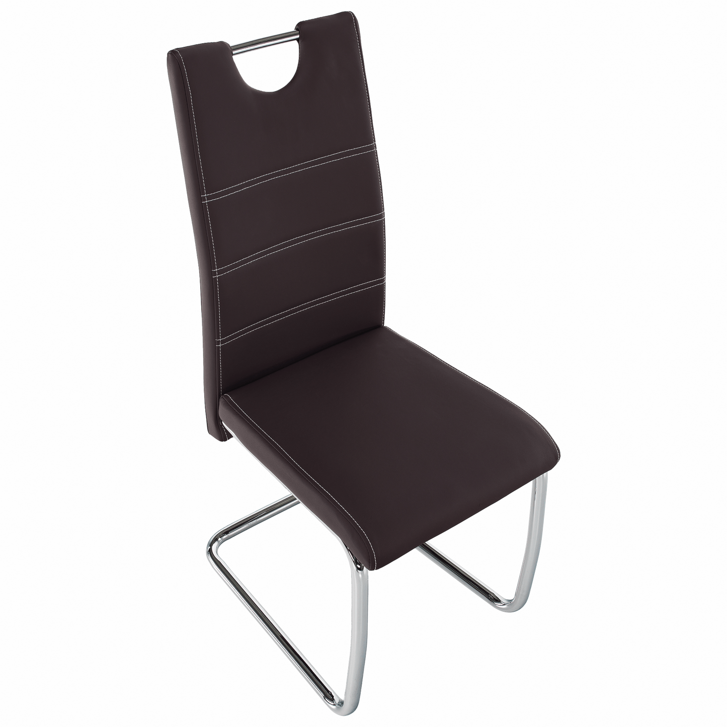 Scaun dining, maro/cusături deschise, ABIRA NEW