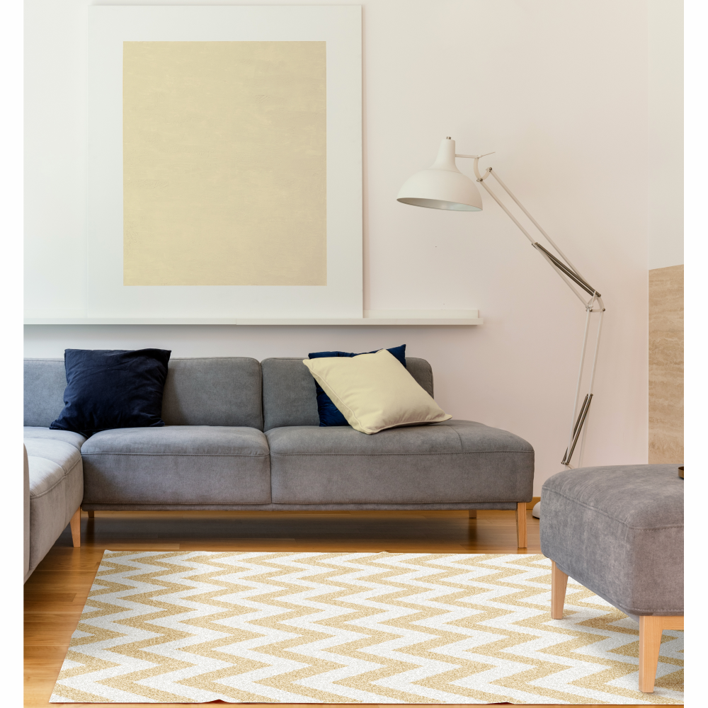Covor, bej/model alb, 57x90, ADISA TYP 2