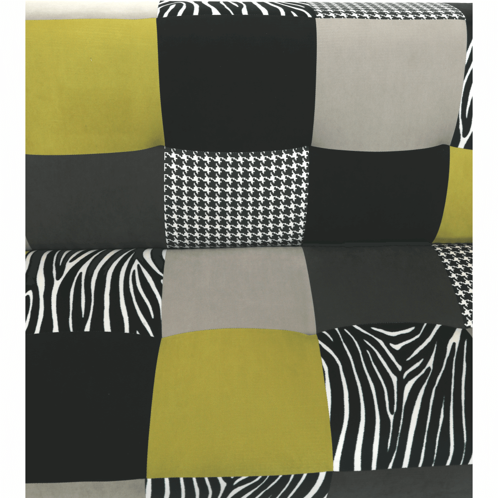 Canapea, textil verde gălbui/gri/negru, ALABAMA
