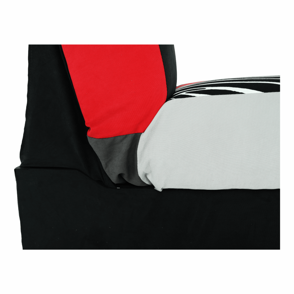 Canapea, textil roşu/gri/negru, ALABAMA