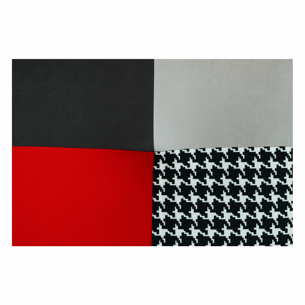 Canapea, textil roşu/gri/negru, ALABAMA