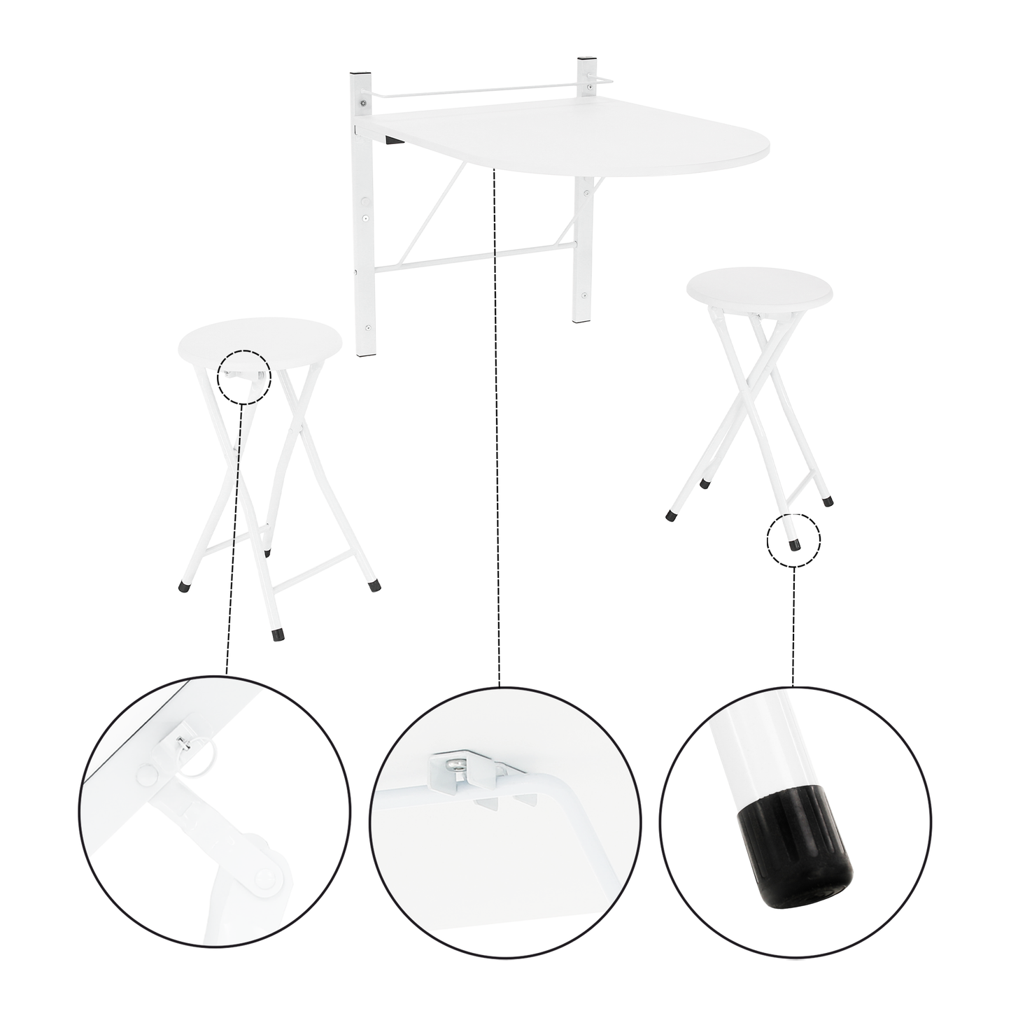 Set dining set 1+2, alb, AMADEO