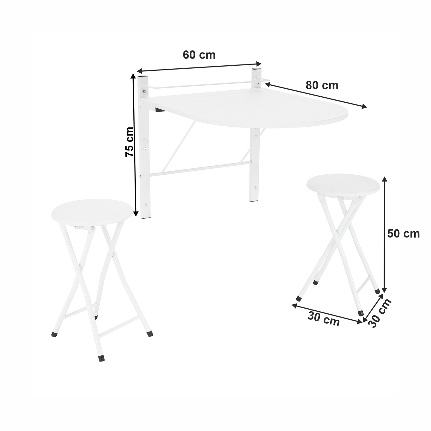 Set dining set 1+2, alb, AMADEO