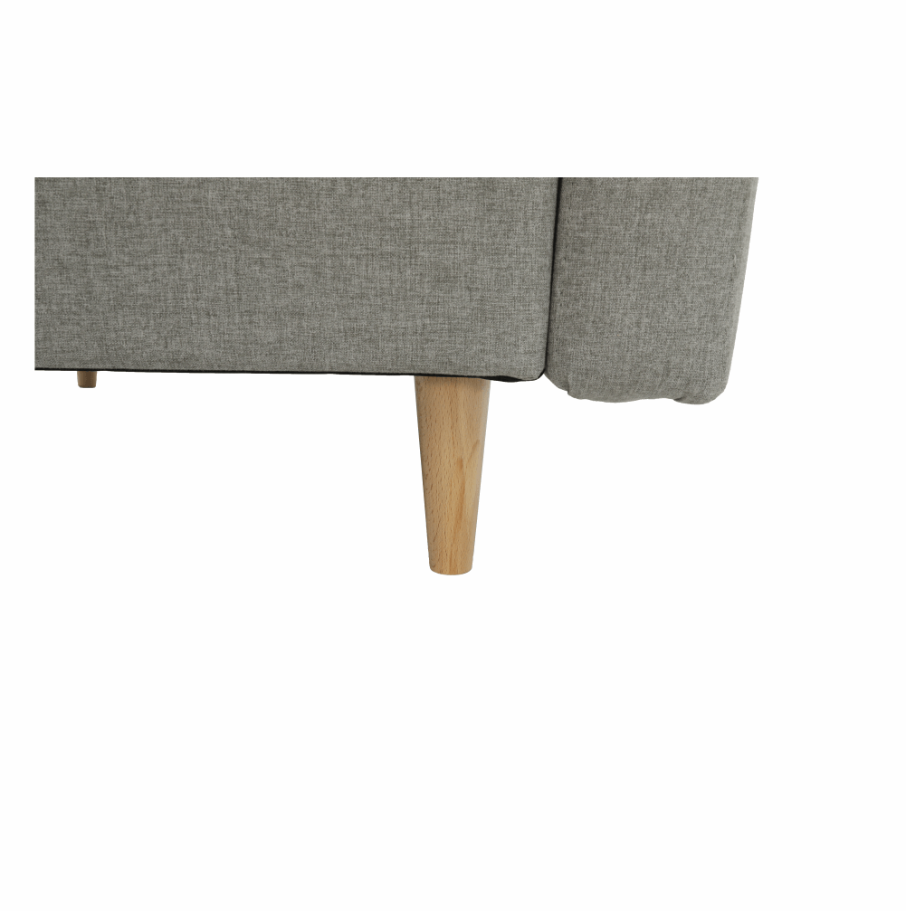 Fotoliu complet tapiţat, material textil gri, AMEDIA