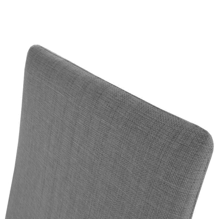 Scaun dining, material textil gri închis/crom, AMINA