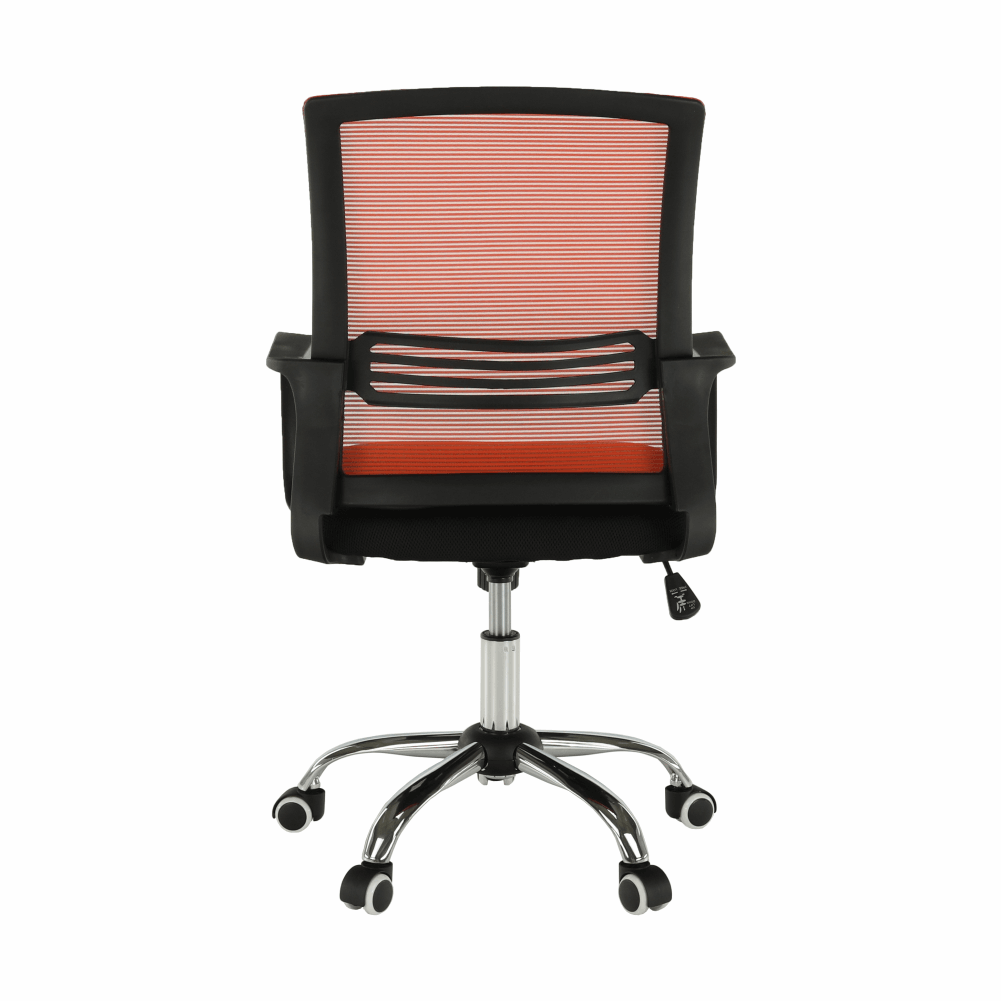 Scaun de birou, mesh portocaliu/material textil negru, APOLO NEW