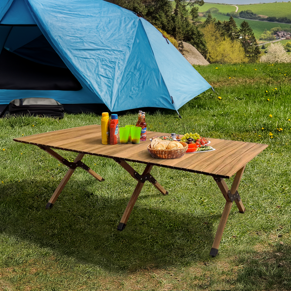 Masă de camping, maro, ARTUR