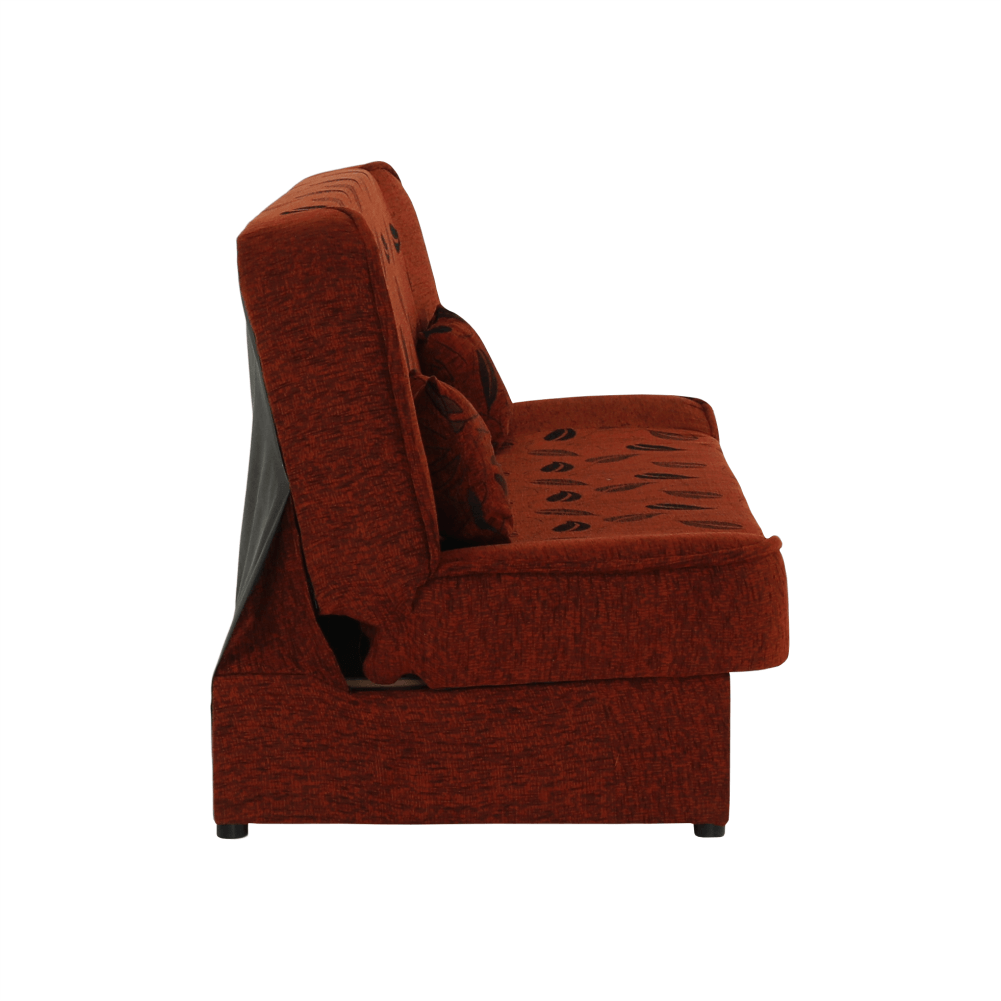 Canapea extensibilă, material textil cărămiziu/model, ASIA NEW