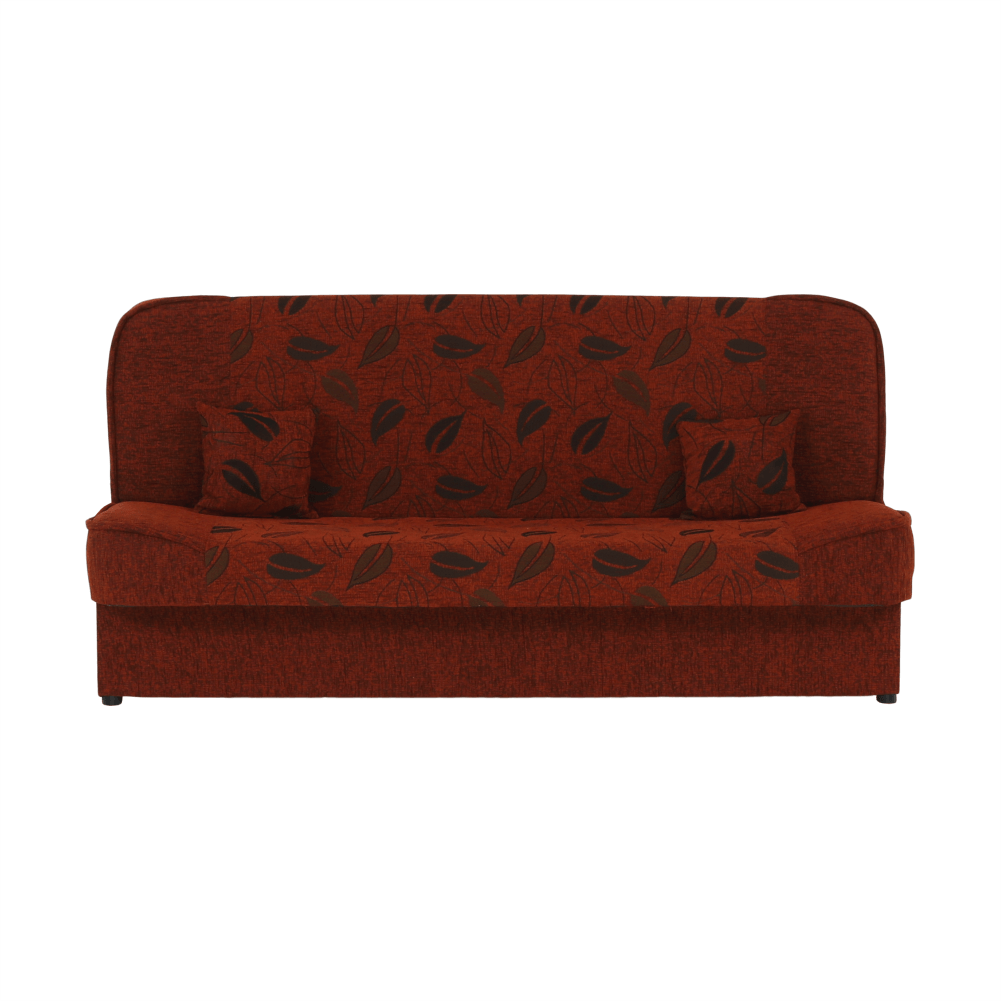 Canapea extensibilă, material textil cărămiziu/model, ASIA NEW