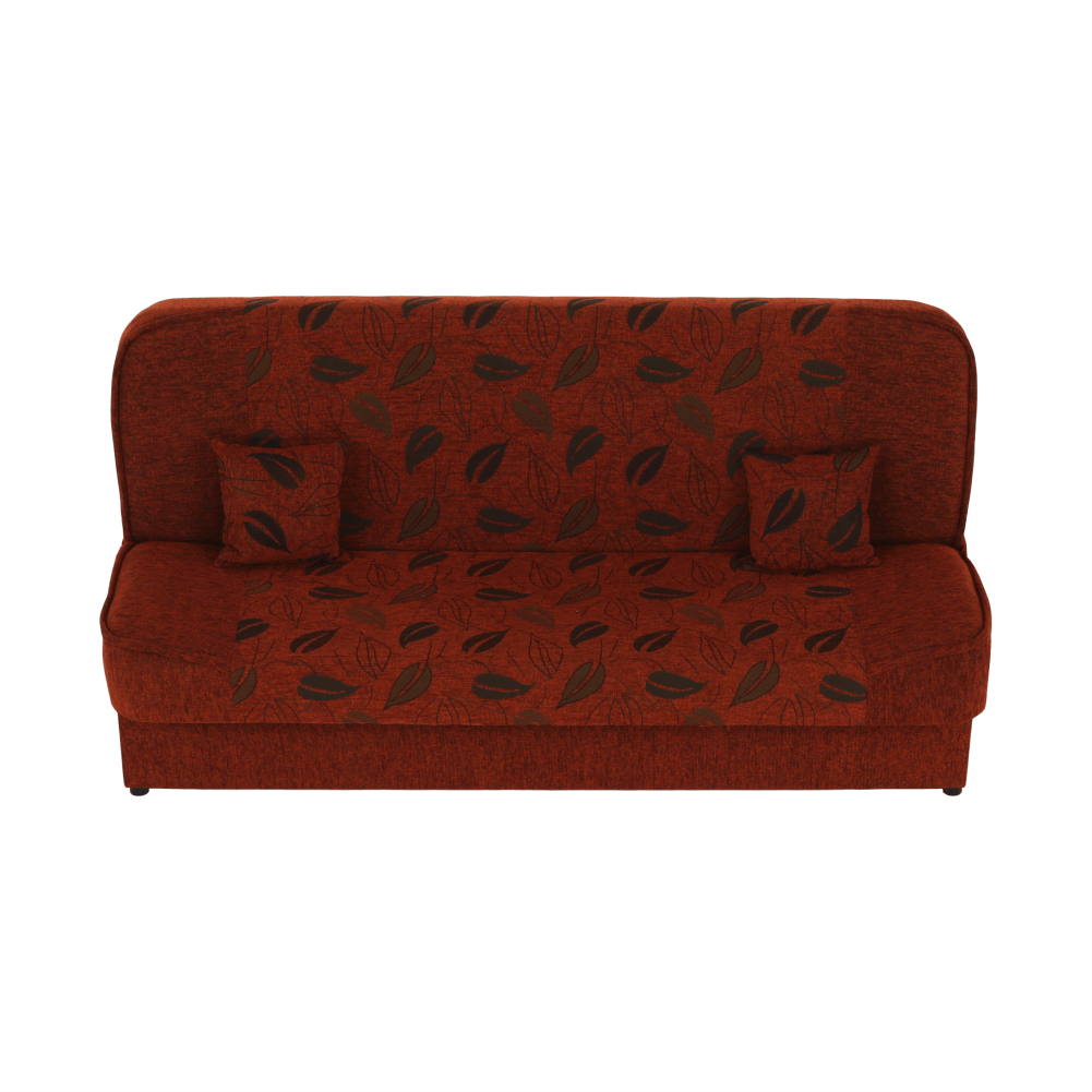 Canapea extensibilă, material textil cărămiziu/model, ASIA NEW