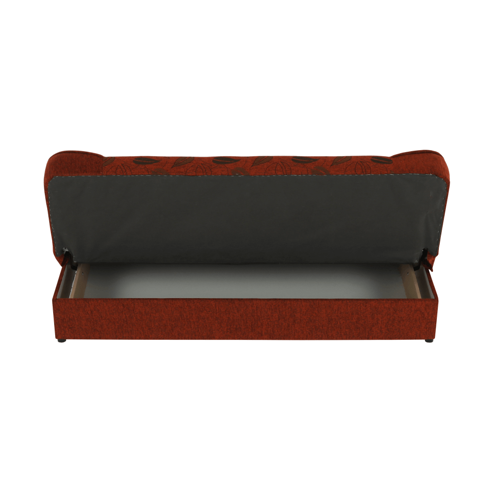 Canapea extensibilă, material textil cărămiziu/model, ASIA NEW