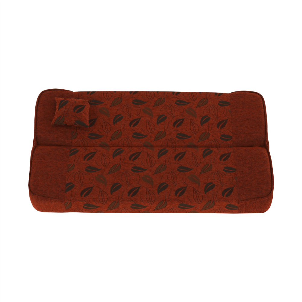 Canapea extensibilă, material textil cărămiziu/model, ASIA NEW
