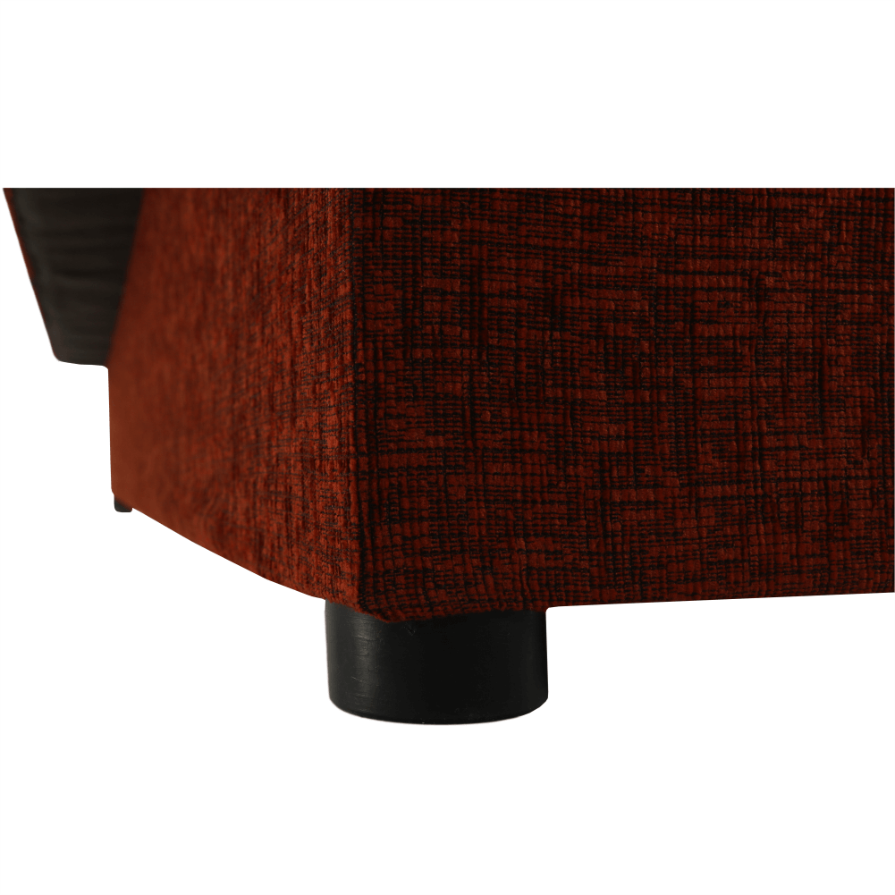 Canapea extensibilă, material textil cărămiziu/model, ASIA NEW