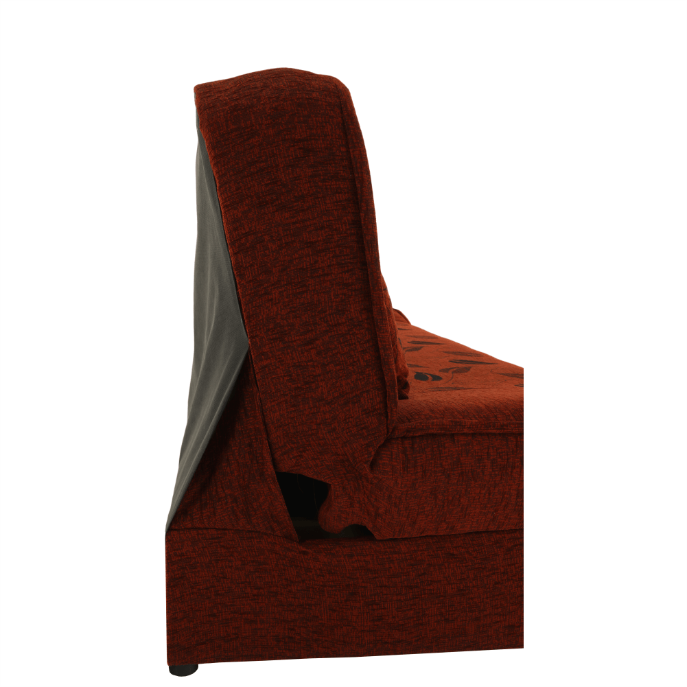 Canapea extensibilă, material textil cărămiziu/model, ASIA NEW