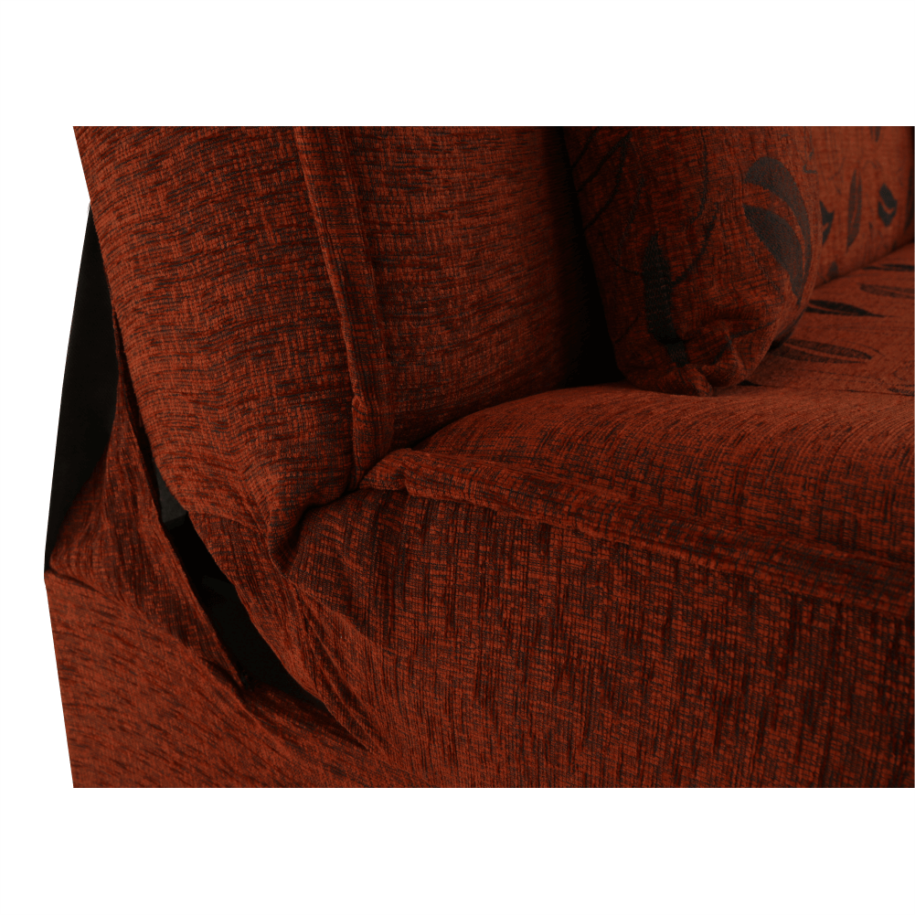 Canapea extensibilă, material textil cărămiziu/model, ASIA NEW